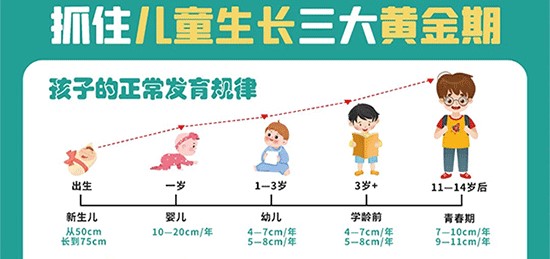 兒童生長(zhǎng)發(fā)育的三大黃金期